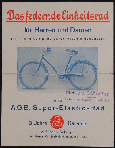 A.G.B. Super-Elastic Rad Prospekt ca. 1934