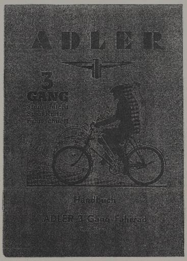 Adler 3 Gang Handbuch 1939