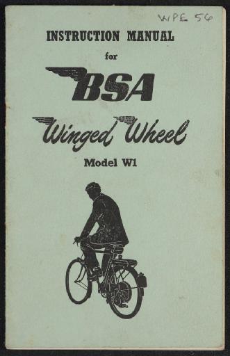 BSA Winged Wheel Instruction Manual Anleitung 1955