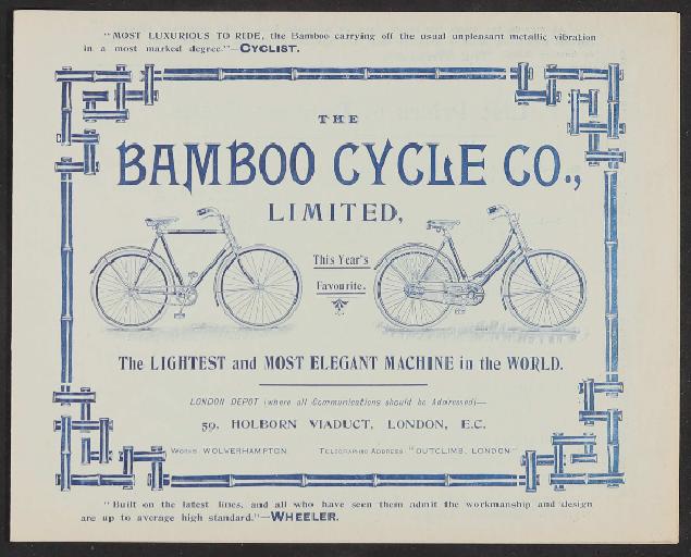 Bamboo Cycle Co. Limited, Werbeblatt 1897
