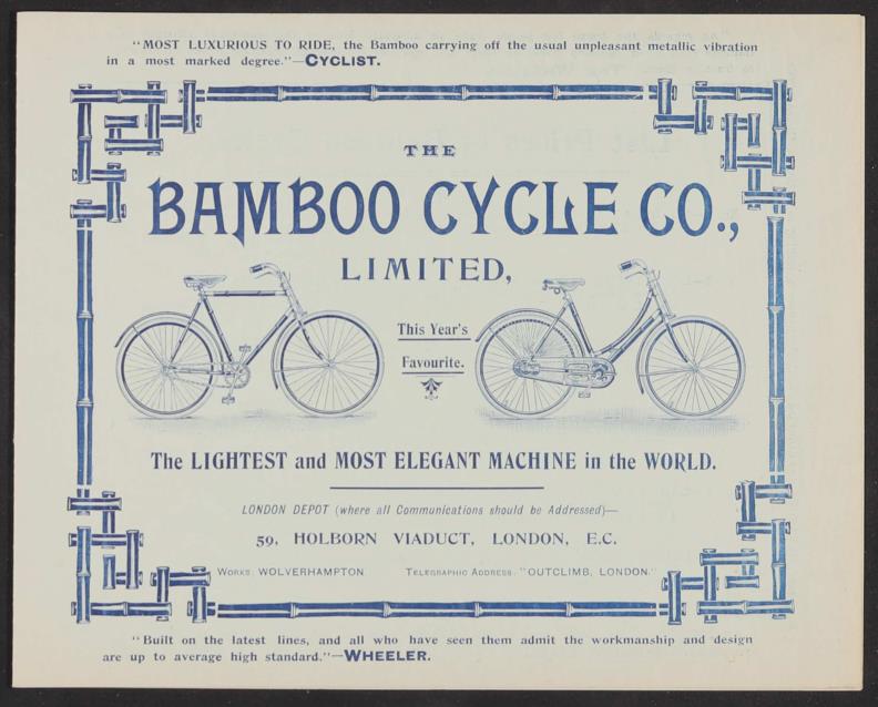 Bamboo Cycle Co. Limited, Werbeblatt 1897