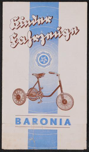 Baronia Kinder Fahrräder Faltblatt 1938