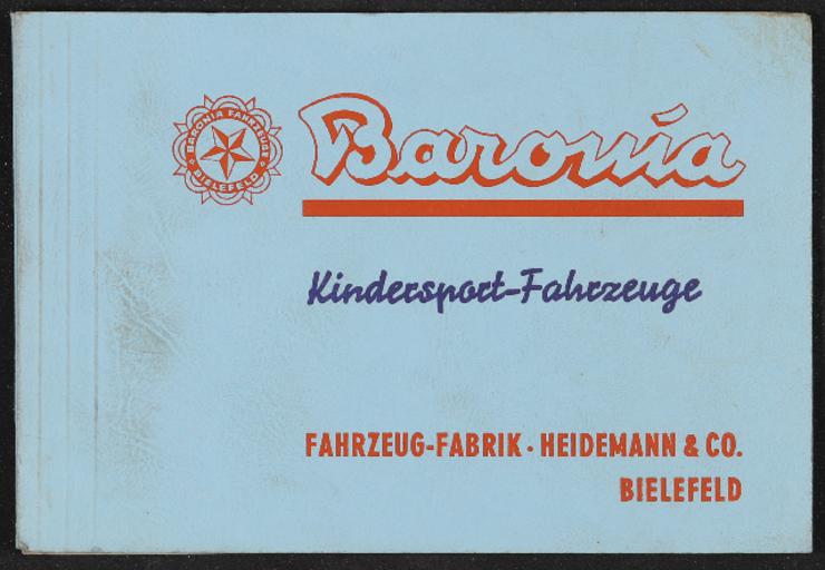 Baronia Kindersport-Fahrzeuge Katalog 1954