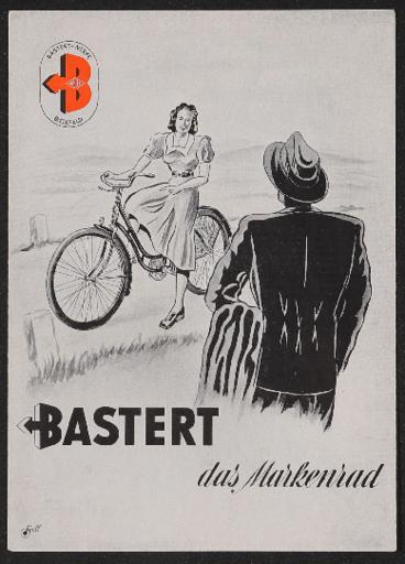 Bastert Markenrad Faltblatt mit Preisliste 1950