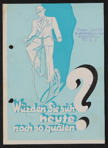 Bauer Leichtmetallrad Dural Faltblatt 1930er Jahre