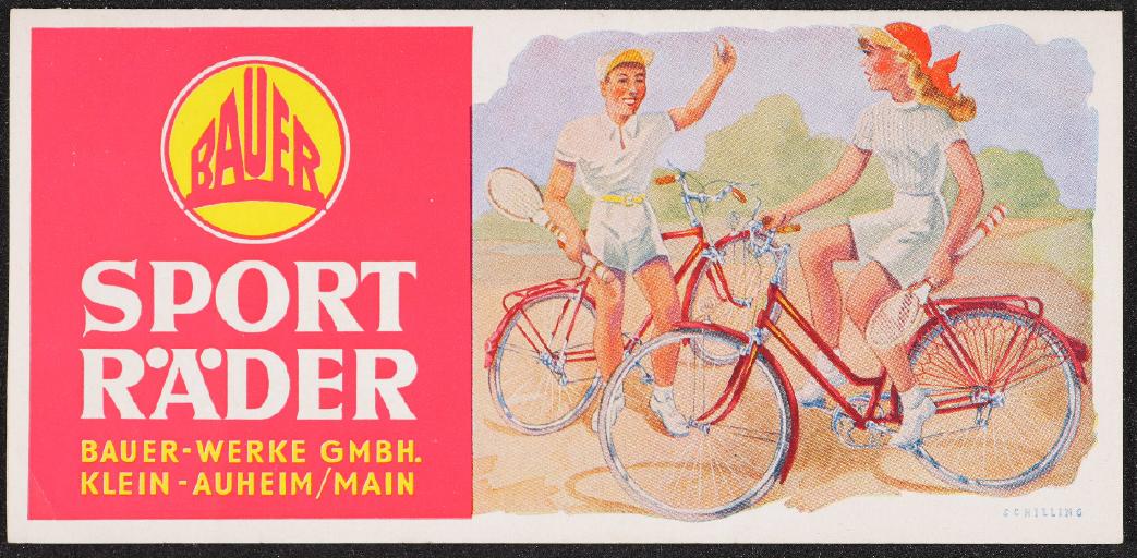 Bauer Sporträder Prospekt Preisliste 1953