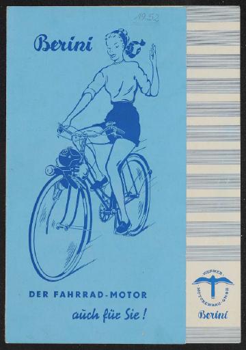 Berini Der Fahrrad-Motor auch für Sie Faltblatt 1952