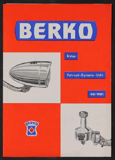 Berko Fahrradlicht Faltblatt 1964