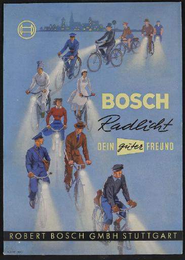 Bosch Radlicht Werbeaufsteller für Händler 1950er Jahre