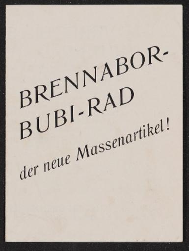 Brennabor Bubirad 1930er Jahre