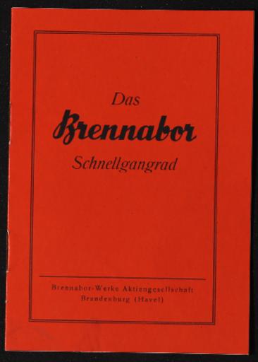 Brennabor Schnellgangrad Betriebsanleitung späte 1930er Jahre
