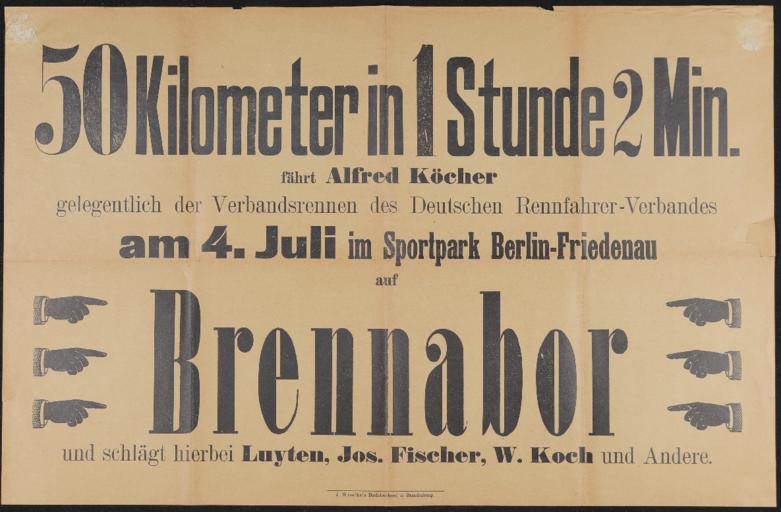 Brennabor Werbeplakat 1900er Jahre