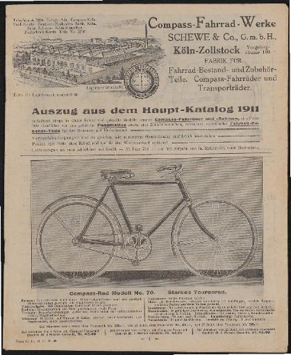 Compass-Fahrrad-Werke Katalog 1911 - Velopedia