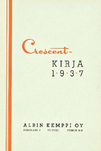 Crescent kirja 1937