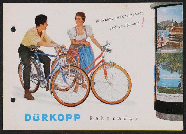 Dürkopp Fahrräder Werbeblatt 1950er Jahre