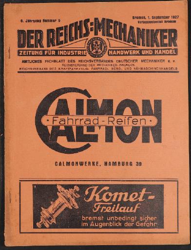 Der Reichsmechaniker Zeitung 1. September 1927