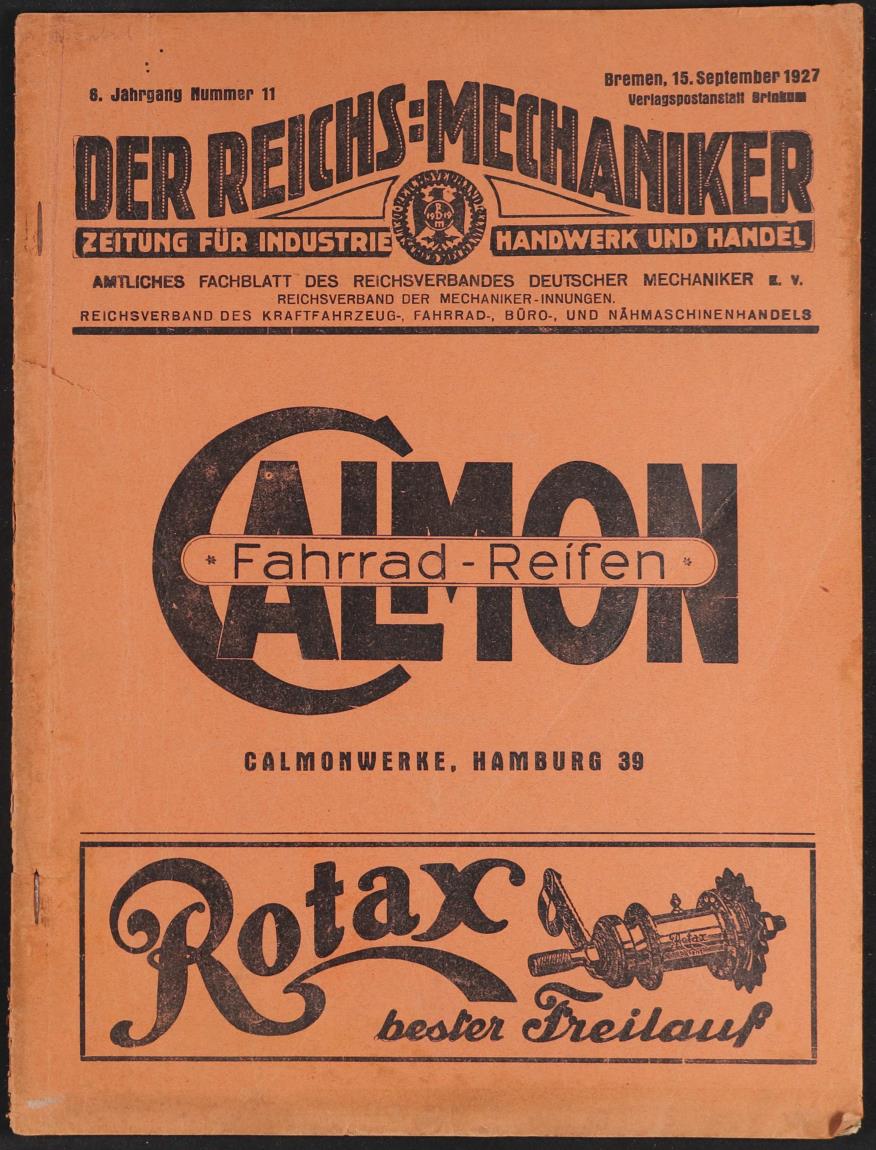 Der Reichsmechaniker Zeitung 15. September 1927