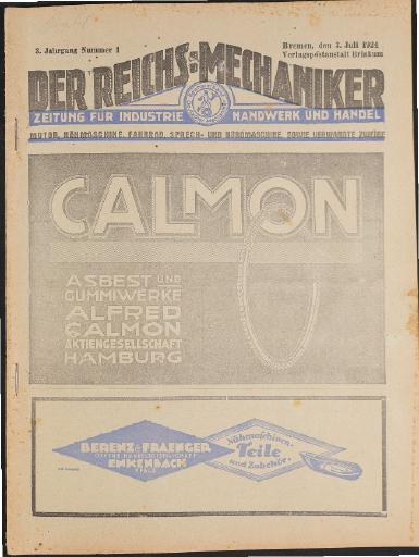 Der Reichsmechaniker Zeitung 3. Juli 1924