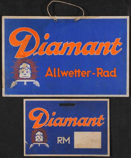 Diamant Allwetter-Rad Preisschilder 30er Jahre