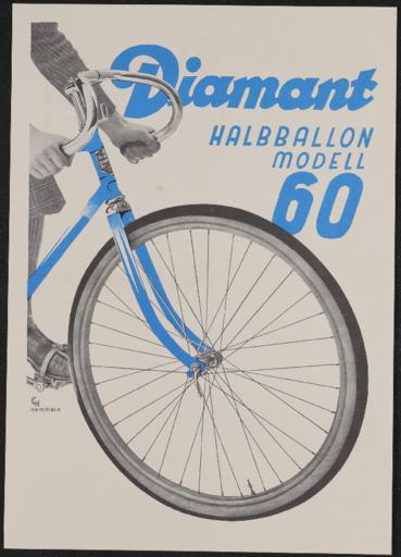 Diamant Elite-Diamantwerke AG Halbballon Modell 60 Werbeblatt 1930er Jahre