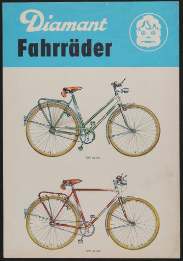 Diamant Fahrräder Type 35 251 202 154 102 Werbeblätter 60er Jahre