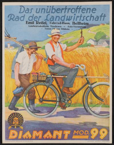 Diamant Mod. 99 Rad der Landwirtschaft (Werbo Dresden) Werbeblatt 30er Jahre