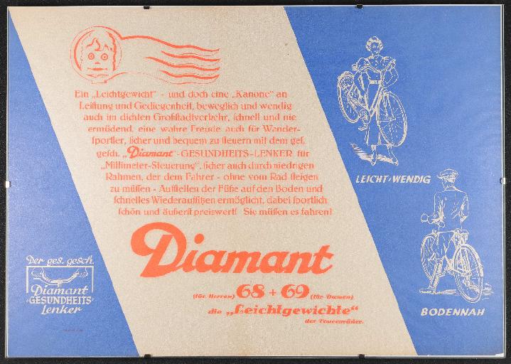 Diamant Modell 68 69 Gesundheitslenker Plakat 1935