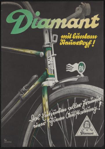 Diamant mit buntem Steuerkopf Werbeblatt 1936