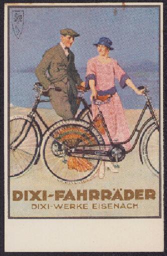Dixi-Fahrräder Postkarte 1920er Jahre
