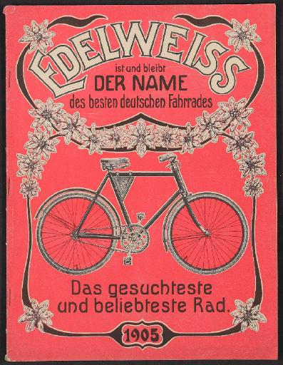 Edelweiss, P. Decker Fahrräderfabrik, Katalog 1905