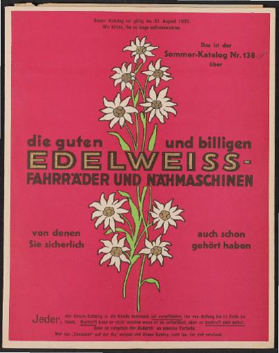 Edelweiss-Decker GmbH, Katalog 1939