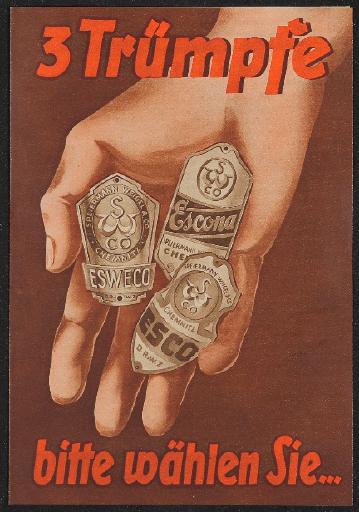 ESWECO Faltblatt Markenfahrräder Preisliste 1930er Jahre
