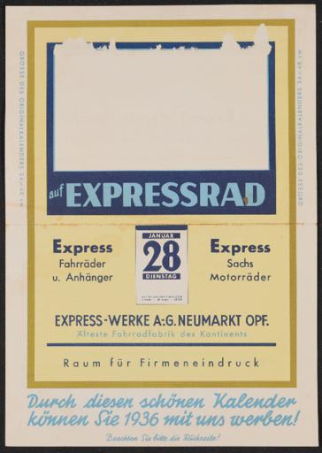 Express Werbematerial 1930er Jahre