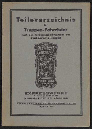 Express Werke Teileverzeichnis  1935