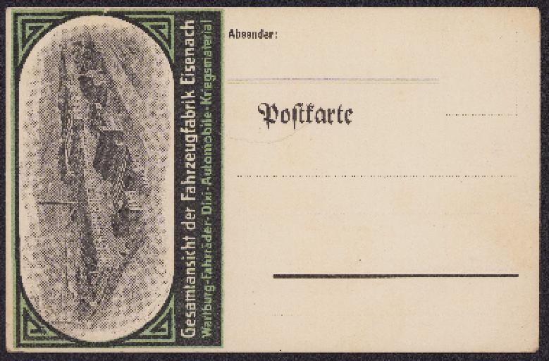 Postkarte Eisenach 1910er Jahre