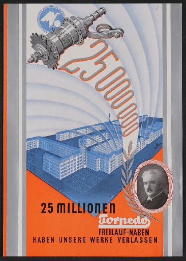 Fichtel u. Sachs 25 Millionen Freilauf-Naben Werbeblatt 1930er Jahre