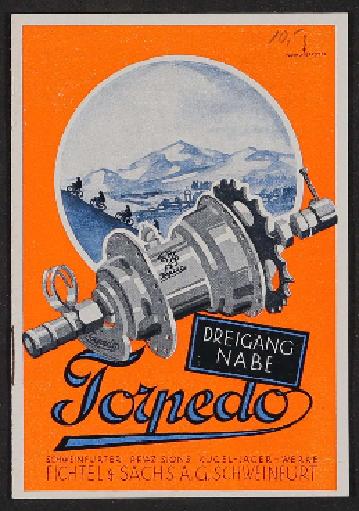 Fichtel u. Sachs Dreigang-Torpedo-Nabe Infoheft 1920er Jahre