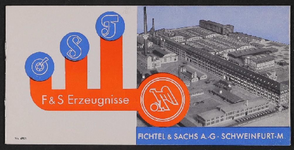 Fichtel u. Sachs Erzeugnisse Informationsbroschüre 1930er Jahre
