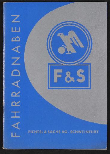 Fichtel u. Sachs Fahrradnaben Informationsbroschüre mit Preisliste 1953