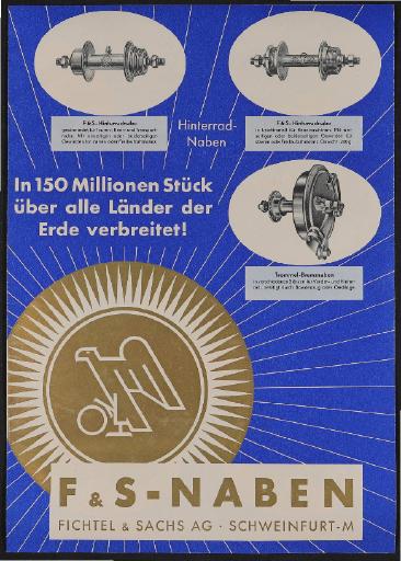 Fichtel u. Sachs Werbeplakat für Händler 1939