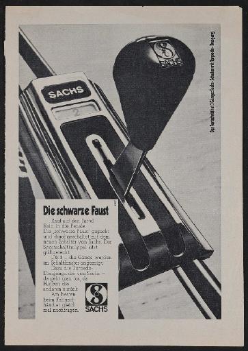 Fichtel und Sachs Sportschaltgriff für Torpedo-Dreigang-Nabe Annonce 1971