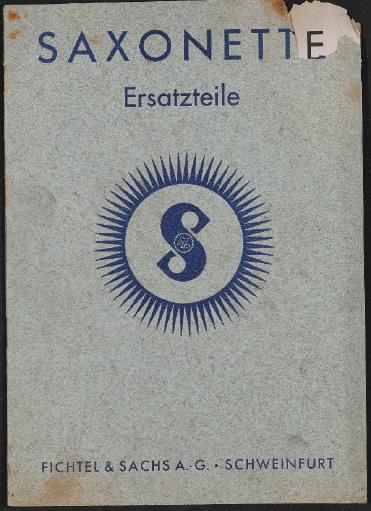 Saxonette Ersatzteile 1938