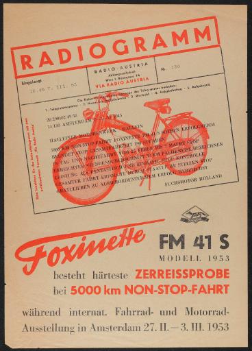 Fuchs Foxinette FM 41 S Halleiner Motorenwerk AG Werbeblatt 1953