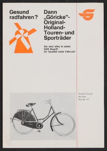 Göricke Holland Touren- und Sporträder Prospekt 1960er Jahre