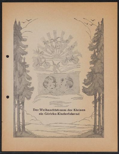 Göricke Kinderfahrrad Werbeblatt 1920er Jahre