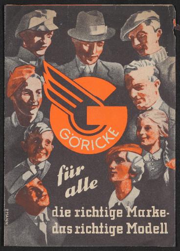 Göricke Transporträder Faltblatt 1930er Jahre