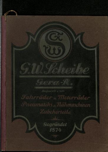 1920er G.W. Scheibe Gera Hauptkatalog