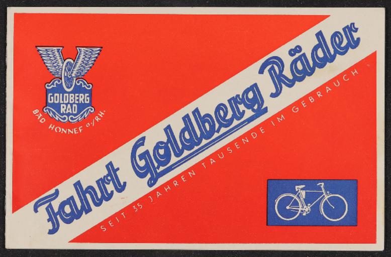 Goldberg Rad Katalog 1937