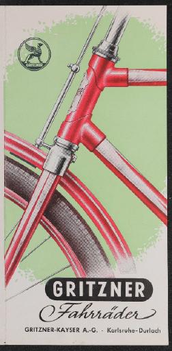 Gritzner Fahrräder Kayser Faltblatt 1950