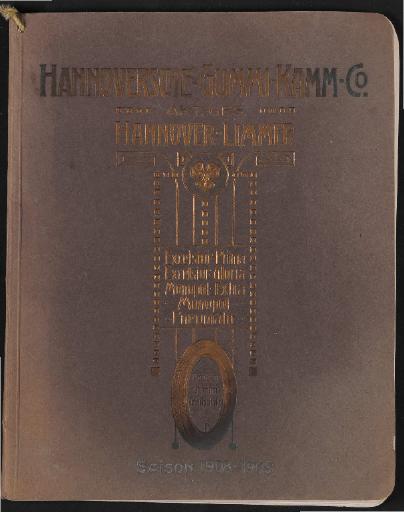Hannoversche-Gummi-Kamm-Co., Katalog, 1908